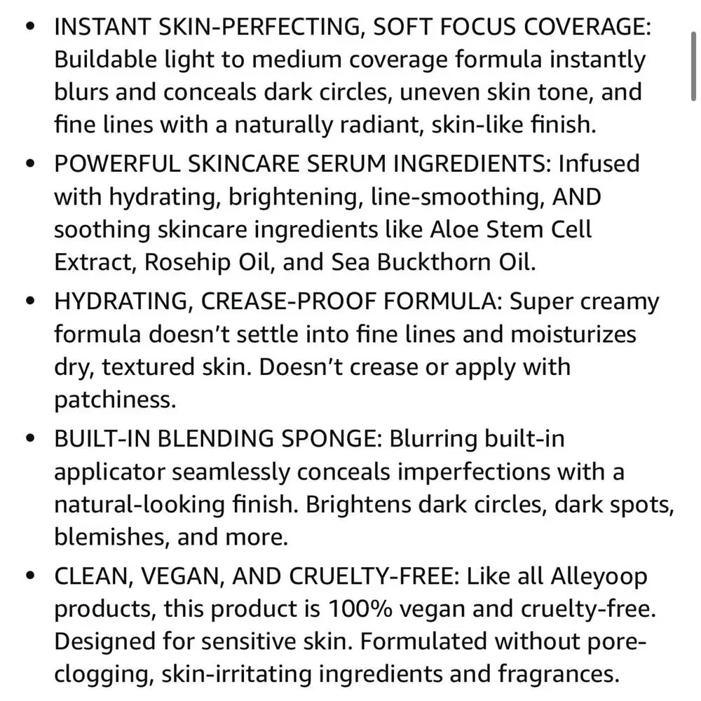 Alleyoop Game Face Second Skin Concealer MVP 5.5ml New in Box